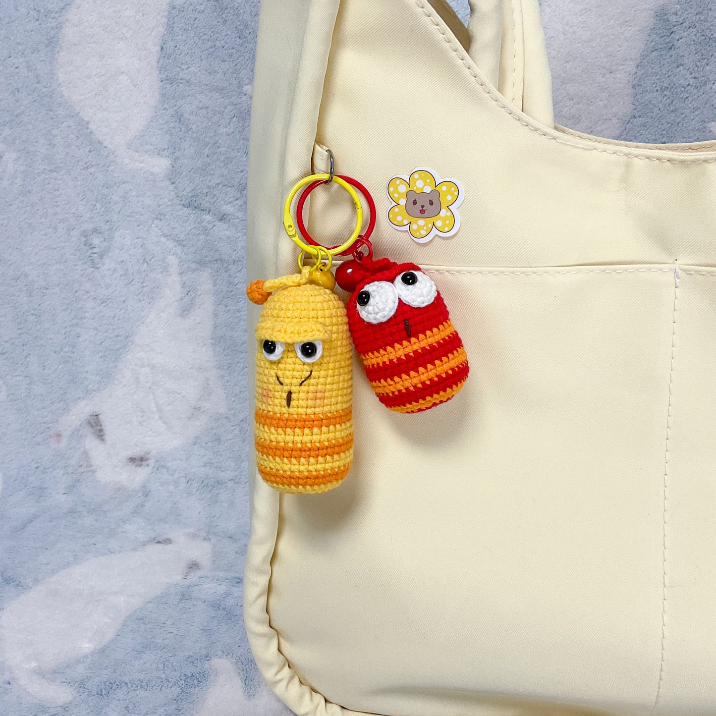 Handmade Crochet Keychain Plush - Cute Backpack Accessory, Ballet Stuffed Animal for girls and Women