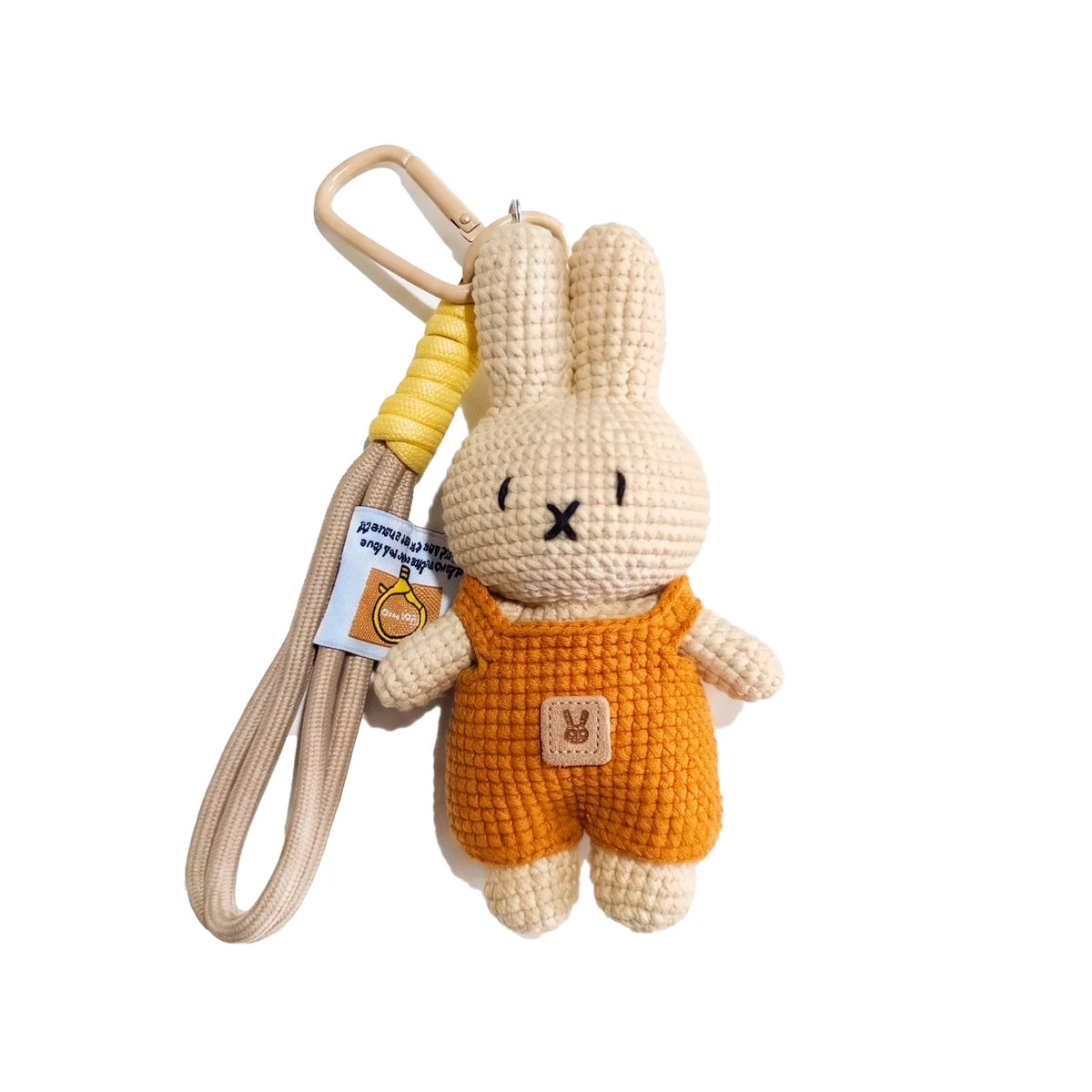 Handmade Crochet Keychain - Textured Fabric Bag Accessory for Keys & Backpacks, Functional Daily Organizer(MIFFY)