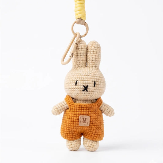Handmade Crochet Keychain - Textured Fabric Bag Accessory for Keys & Backpacks, Functional Daily Organizer(MIFFY)
