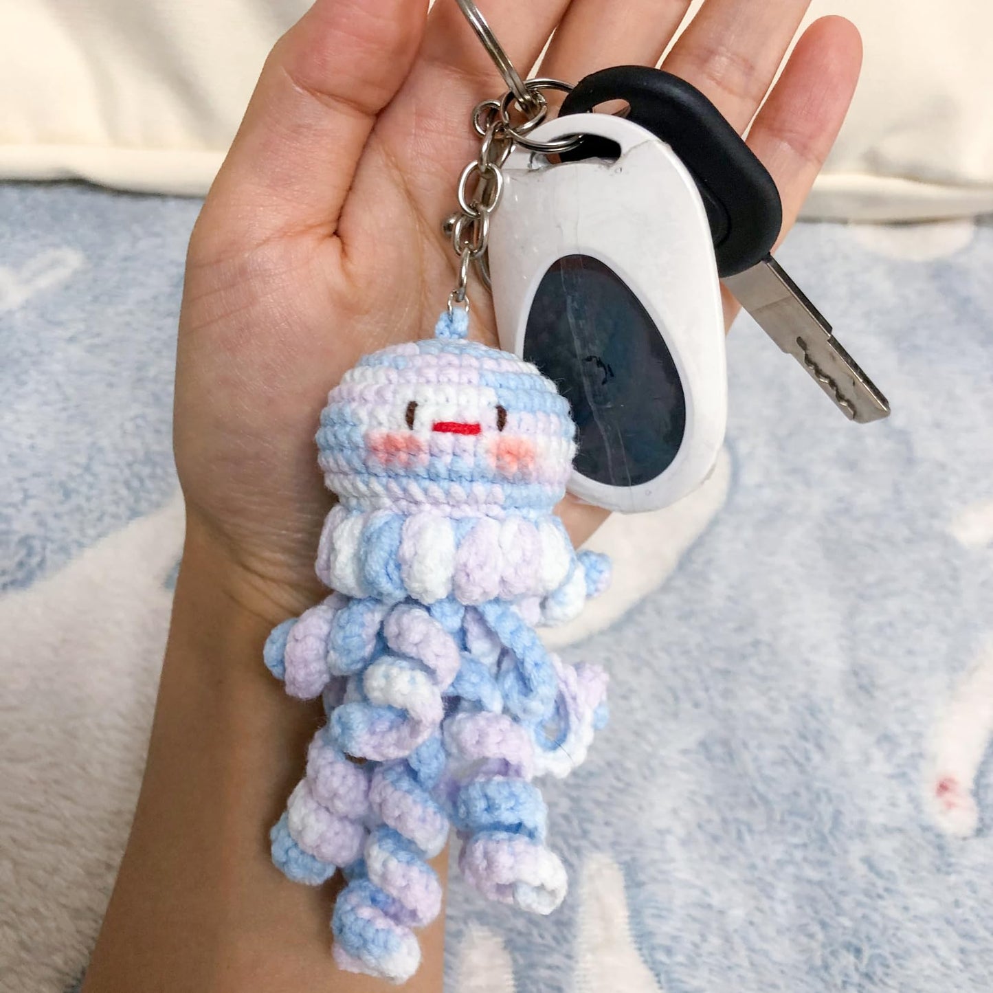 Handmade Crochet Keychain Plush - Cute Backpack Accessory, Ballet Stuffed Animal for girls and Women