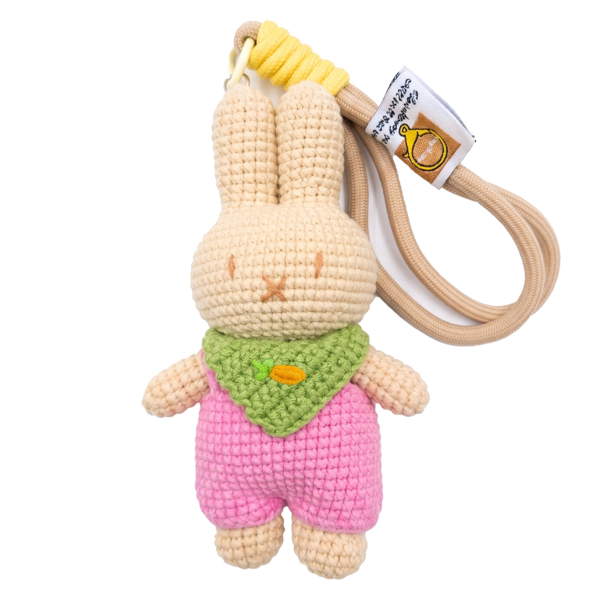 Handmade Crochet Keychain - Textured Fabric Bag Accessory for Keys & Backpacks, Functional Daily Organizer(MIFFY-01)