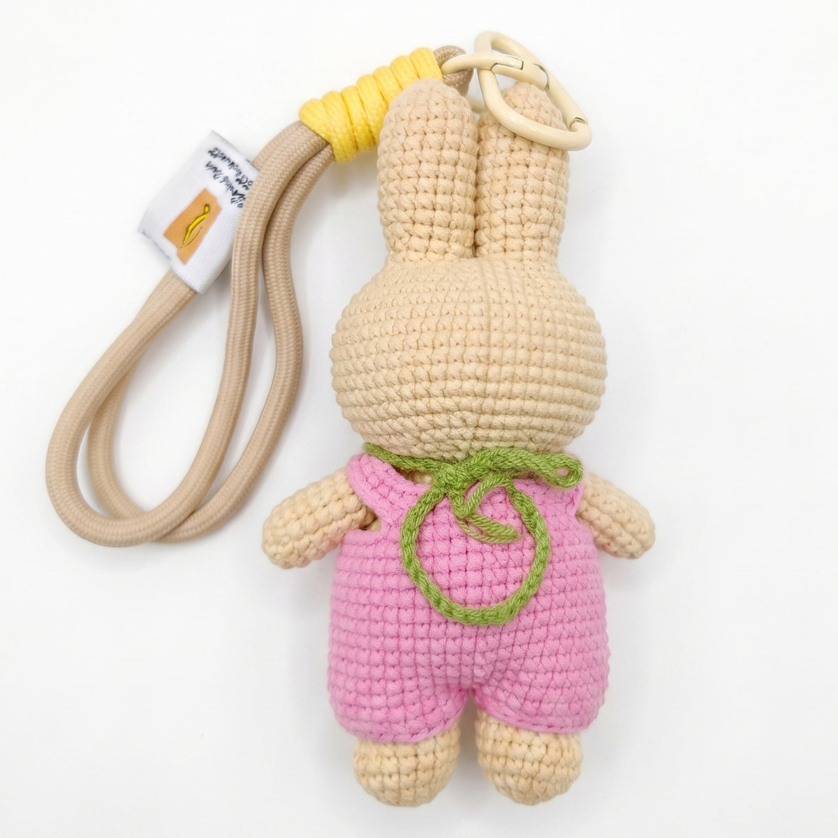 Handmade Crochet Keychain - Textured Fabric Bag Accessory for Keys & Backpacks, Functional Daily Organizer(MIFFY-01)