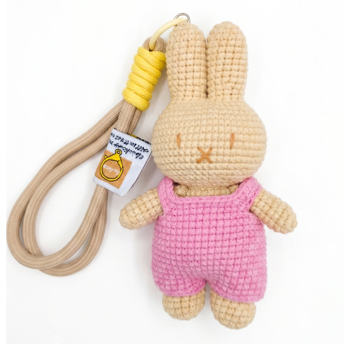 Handmade Crochet Keychain - Textured Fabric Bag Accessory for Keys & Backpacks, Functional Daily Organizer(MIFFY-01)