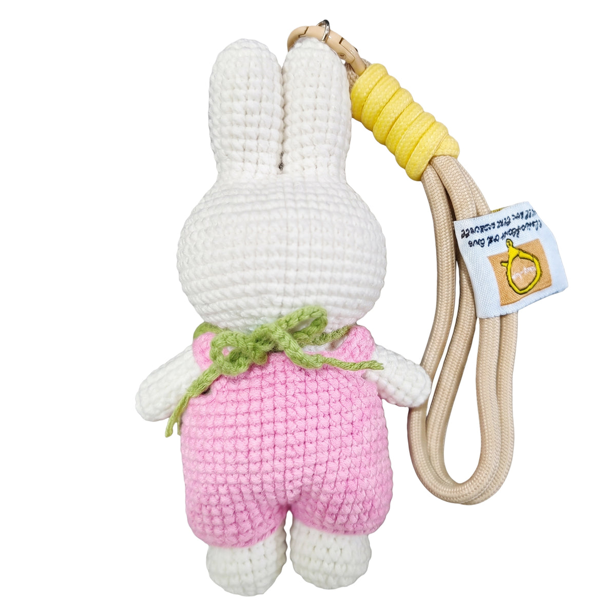Handmade Crochet Keychain - Textured Fabric Bag Accessory for Keys & Backpacks, Functional Daily Organizer(MIFFY-02)