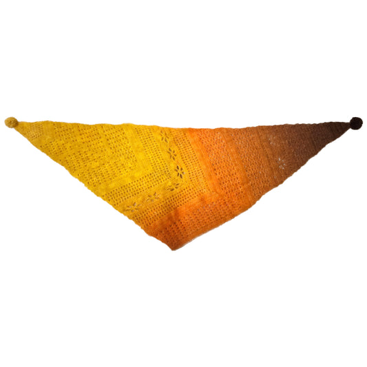 Handmade Crochet Triangle Scarf (63" x 23.6")